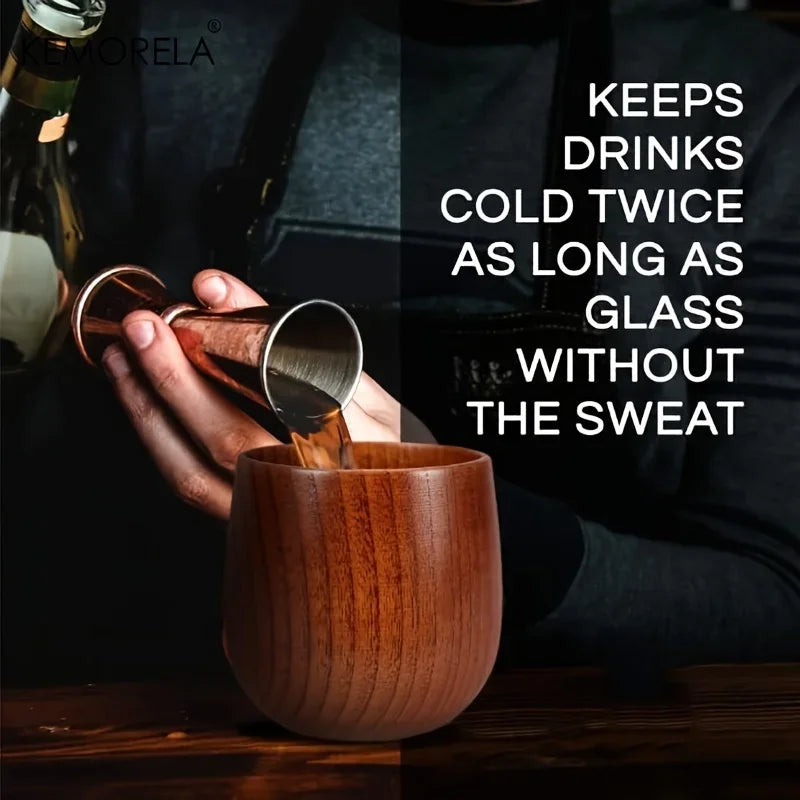 1/2PCS Wooden Big Belly Cups Handmade Jujube Wood Handle Cups Beer Tea Coffee Milk Water Cup Kitchen Bar Drinkware