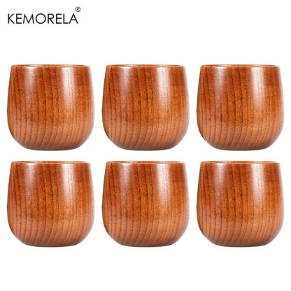 1/2PCS Wooden Big Belly Cups Handmade Jujube Wood Handle Cups Beer Tea Coffee Milk Water Cup Kitchen Bar Drinkware