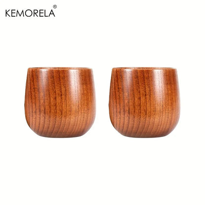 1/2PCS Wooden Big Belly Cups Handmade Jujube Wood Handle Cups Beer Tea Coffee Milk Water Cup Kitchen Bar Drinkware
