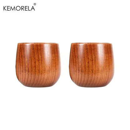 1/2PCS Wooden Big Belly Cups Handmade Jujube Wood Handle Cups Beer Tea Coffee Milk Water Cup Kitchen Bar Drinkware