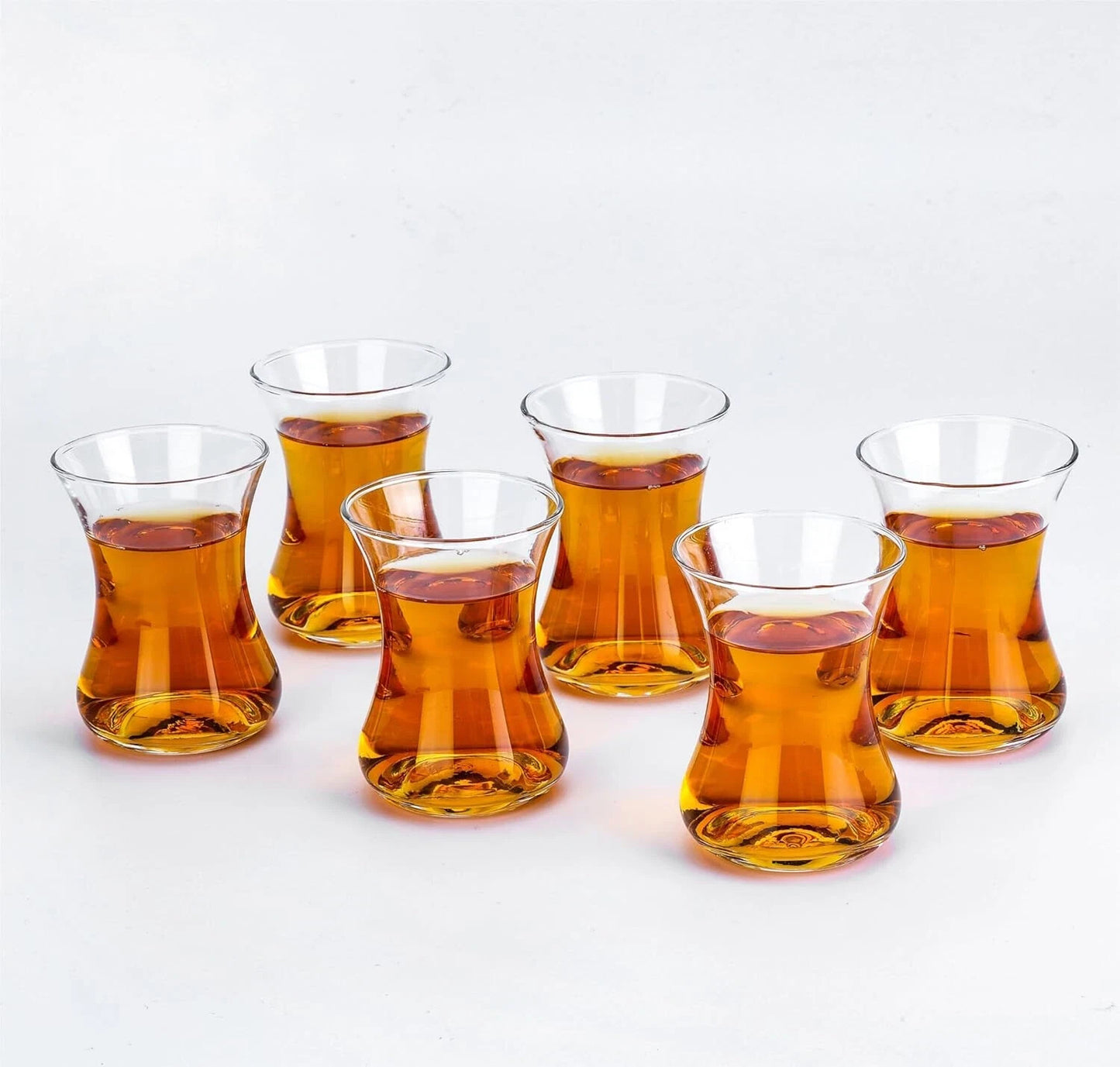 Elegant Turkish Tulip Tea Cup Set - 6 Beautiful Pieces for Authentic Enjoyment