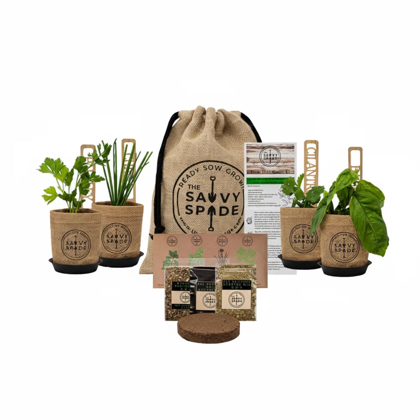 Ultimate Indoor Herb Garden Starter Kit: Grow Heirloom Basil, Cilantro, Parsley & Oregano at Home!